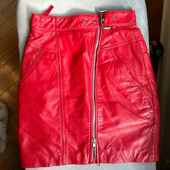 High rise leather mini skirt - Picture 1 of 2